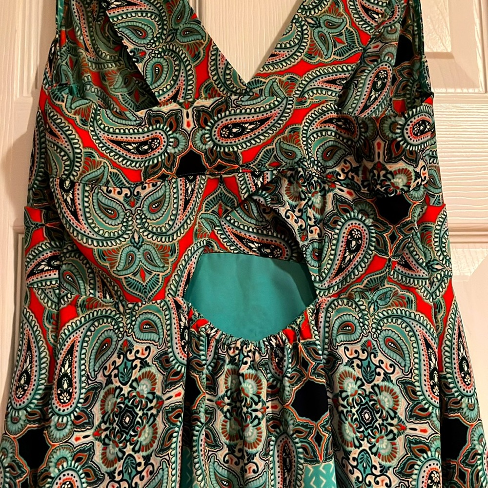 Anthropologie Maeve Canyon Creek Turquoise Dress Petite 6 - Picture 7 of 7